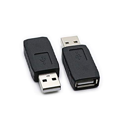 2 Pack USB 2.0 AF/AM Adapter Type A Female to USB A Male Adapter Connector Converter Plug