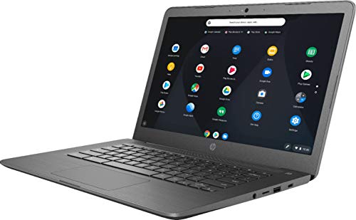 Newest HP 14-inch Chromebook Touchscreen Laptop, Intel Celeron N3350, 4GB RAM, 32GB eMMC SSD, Intel UHD Graphics, Chrome OS, Upto 10hrs Battery Life (Bundle with 128GB MicroSD Card & Sleeve)