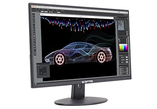 Sceptre 24" Professional Thin 75Hz 1080p LED Monitor 2x HDMI VGA Build-in Speakers, Machine Black (E248W-19203R Series)
