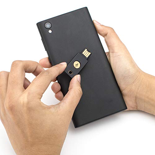 Yubico Security Key, YubiKey 5, NFC Login, U2F, FIDO2, USB-A Ports, Dual Verification, Heavy Duty, Shock Resistant, Waterproof