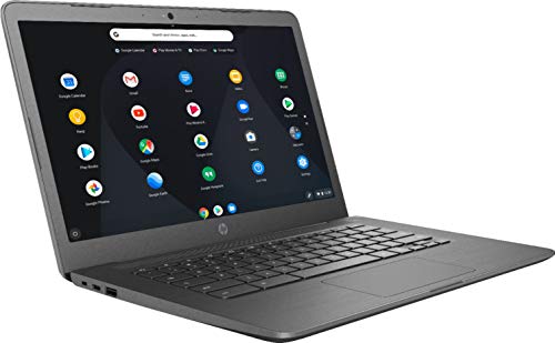 Newest HP 14-inch Chromebook Touchscreen Laptop, Intel Celeron N3350, 4GB RAM, 32GB eMMC SSD, Intel UHD Graphics, Chrome OS, Upto 10hrs Battery Life (Bundle with 128GB MicroSD Card & Sleeve)