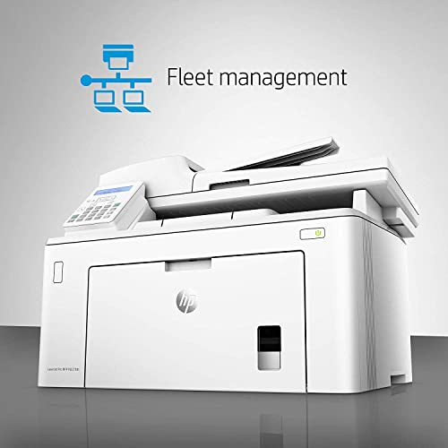 HP Laserjet Pro MFP M227fdn All-in-One Laser Printer with Print Security, Print Scan Copy Fax, Auto Duplex Printing, 250-sheet Input Tray, 35-Sheet ADF, 2-line LCD, White-Bundle with Printer Cable