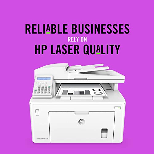 HP Laserjet Pro MFP M227fdn All-in-One Laser Printer with Print Security, Print Scan Copy Fax, Auto Duplex Printing, 250-sheet Input Tray, 35-Sheet ADF, 2-line LCD, White-Bundle with Printer Cable