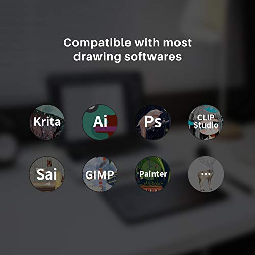 HUION Inspiroy H640P Graphics Drawing Tablet with Battery-Free Stylus 8192 Pressure Sensitivity 6 Customized Hot Keys, Digital Pen Tablet for Linux, Mac, Windows PC and Android