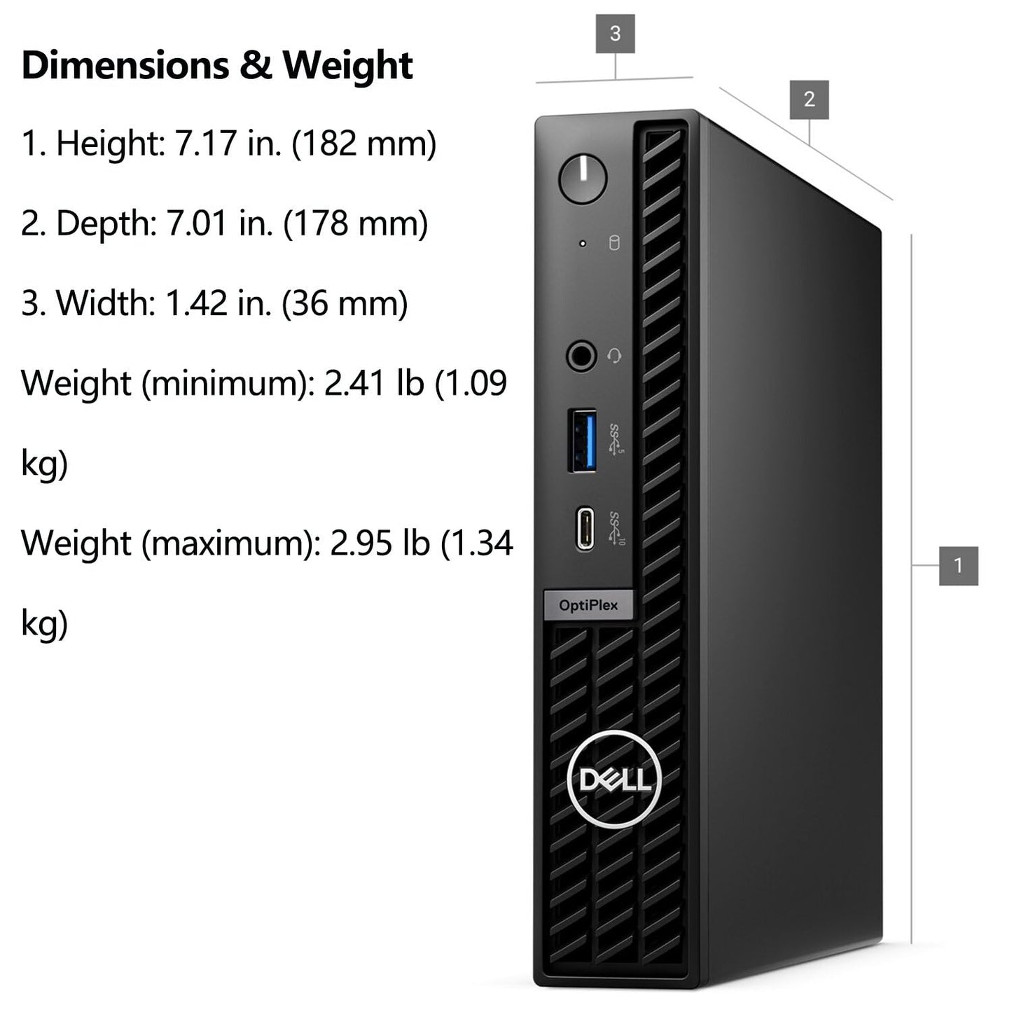 Dell OptiPlex 7020 MFF Mini Business Desktop Computer, 7000 Micro Form Factor, 14th Gen Intel 14-Core i5-14500T (Beat i7-13700T), 32GB DDR5 RAM, 1TB PCIe SSD, WiFi 6E, 2 DisplayPorts, HDMI, W11 Pro