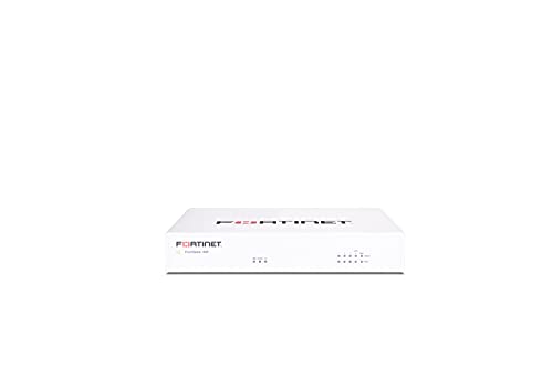 FORTINET FortiGate FG-40F Network Security/Firewall Appliance - 5 Port - 10/100/1000Base-T - Gigabit Ethernet - 5 x RJ-45 - Wall Mountable - TAA Compliant, 1YR UTM Protection (FG-40F-BDL-950-12)