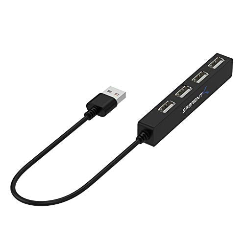 SABRENT 4 Port Portable USB 2.0 Hub (9.5" Cable) for Ultra Book, MacBook Air, Windows 8 Tablet PC (HB-MCRM)