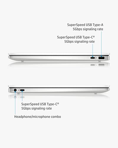 HP Chromebook 14 Laptop, Intel Celeron N4020, 4 GB RAM, 32 GB eMMC, 14” HD Micro-Edge Display, Chrome OS, Thin & Portable, 4K Graphics, Snow White Keyboard (14a-na0023nr, 2021, Ceramic White)