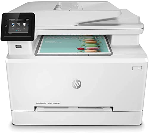 HP Laserjet Pro MFP M283cdw Wireless All-in-One Color Laser Printer, Mobile Print&Scan&Copy&Fax, Duplex Print, 22ppm, 2.7" Touchscreen, Wi-Fi, Compatible with Alexa(7KW73A), Lanbertent Printer Cable
