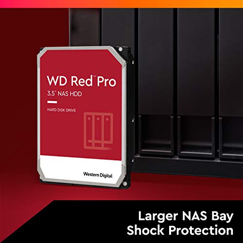 Western Digital 12TB WD Red Pro NAS Internal Hard Drive HDD - 7200 RPM, SATA 6 Gb/s, CMR, 256 MB Cache, 3.5" - WD121KFBX