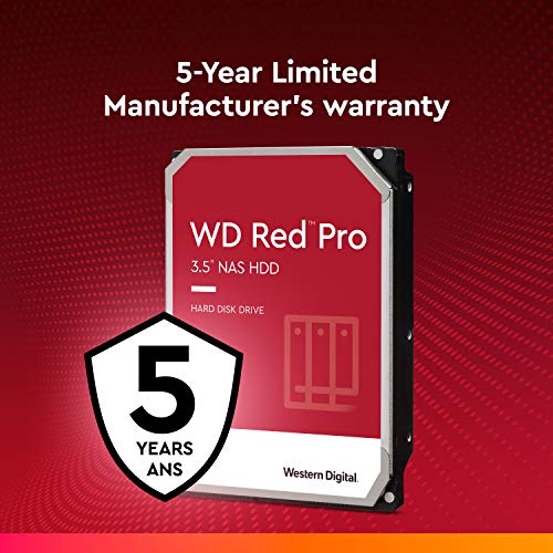 Western Digital 12TB WD Red Pro NAS Internal Hard Drive HDD - 7200 RPM, SATA 6 Gb/s, CMR, 256 MB Cache, 3.5" - WD121KFBX
